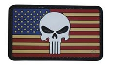 TRU-SPEC PUNISHER / AMERICAN FLAG PATCH