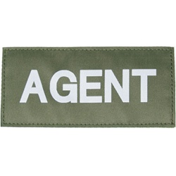 AGENT PATCH (WHITE ON OD GREEN)