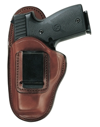 BIANCHI MODEL 100 LEATHER IWB HOLSTER, SIZE 9. LEFT HANDED