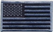 AMERICAN FLAG PATCH, GREY / BLACK, FORWARD