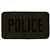 POLICE BACK PATCH, BLACK ON OD