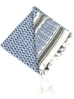 SHEMAGH (TRADITIONAL DESERT HEADWEAR) BLUE/WHITE