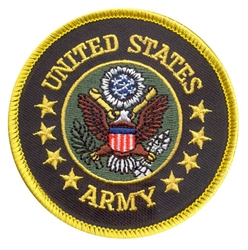 U.S. ARMY 3in ROUND PATCH, WITH HOOK VELCRO