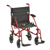 Nova Lightweight Transport Wheelchair, 379. Transport chairs are light weight small portable wheelchairs that are easy to load, compact and are the lightest weight wheelchairs. at only 19 pounds the Nova Transport wheel chair is a great option chair.