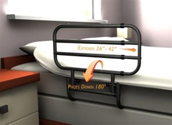The Stander 8000 EZ Adjustable Bed Rail - The only bed rail that adjusts in length after installation. The Stander Easy adjust bed rail works well as a side rail to keep you from falling out of bed, as well as a support bar for getting in and out of bed.