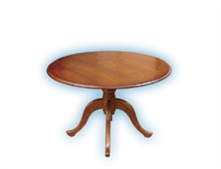 Carmel Traditional Wood Round Queen Anne Table