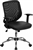 NEW Mid-Back Black Office Chair with Mesh Back and Italian Leather Seat