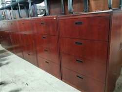 Wood 4 Drawer Lateral File Cabinet