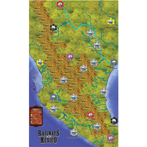 Railways of Mexico Map & Cards (Original)