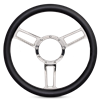 Steering Wheel Launch Symmetrical Billet Aluminum -Black Anodized Spokes /Black Grip
