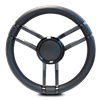 Steering Wheel Corerra Symmetrical Billet Aluminum -Black Anodized Spokes /Black Grip