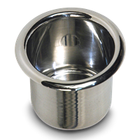 Cup Holders Spun Aluminum- Medium (3-3/8")