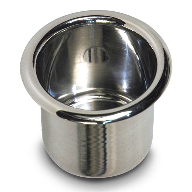 Cup Holders Spun Aluminum- Medium (3-3/8")