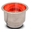 Cup Holders Stainless Steel Red LED Light