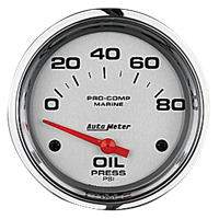 Oil Pressure 80 Psi 2-5/8" Platinum