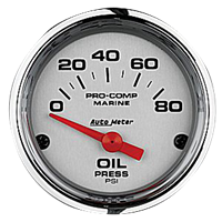 Oil Pressure 80 Psi 2-1/16" Platinum