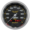 Gps Hp Speedometer With Display 100mph 3-3/8" Carbon Fiber