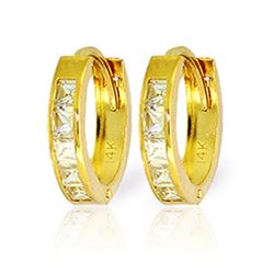 ALARRI 1.1 Carat 14K Solid Gold Cubic Zirconia Hoop Earrings