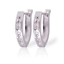 ALARRI 1.1 Carat 14K Solid White Gold Peekaboo Cubic Zirconia Earrings