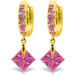 ALARRI 7.58 CTW 14K Solid Gold Marlena Pink Zirconia Earrings