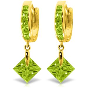 ALARRI 7.58 CTW 14K Solid Gold Marlena Green Zirconia Earrings