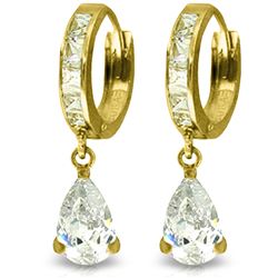 ALARRI 5.7 Carat 14K Solid Gold Under Fire Cubic Zirconia Earrings