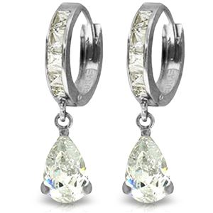 ALARRI 5.7 Carat 14K Solid White Gold Lover And Beloved Cubic Zirconia Earrings