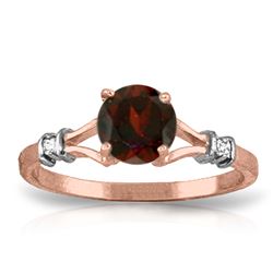 ALARRI 1.07 CTW 14K Solid Rose Gold Cathy Garnet Diamond Ring