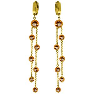 ALARRI 9.02 Carat 14K Solid Gold Chandelier Earrings Citrine