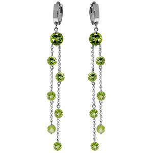 ALARRI 9.02 Carat 14K Solid White Gold Chandelier Earrings Peridot