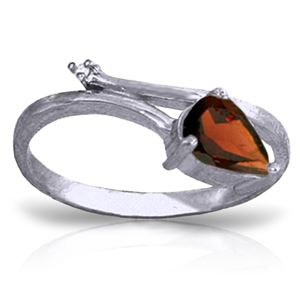 ALARRI 0.83 Carat 14K Solid White Gold Warmth Of Sunshine Garnet Diamond Ring