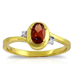 ALARRI 0.51 Carat 14K Solid Gold Devoured Garnet Diamond Ring