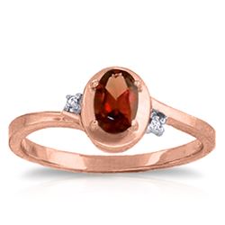 ALARRI 0.51 Carat 14K Solid Rose Gold Atlantis Garnet Diamond Ring