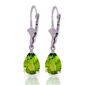 ALARRI 3 CTW 14K Solid White Gold Right Decisions Peridot Earrings