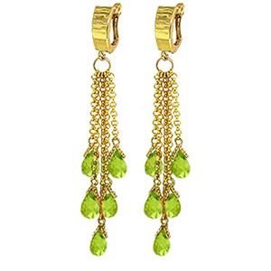 ALARRI 7.3 Carat 14K Solid Gold Playful Hoop Peridot Earrings