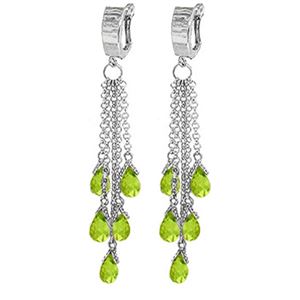 ALARRI 7.3 Carat 14K Solid White Gold People Like Ourselves Peridot Earrings