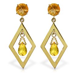 ALARRI 2.4 Carat 14K Solid Gold Euphoria Citrine Earrings