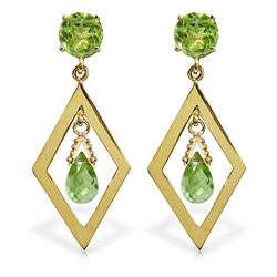 ALARRI 2.4 Carat 14K Solid Gold Euphoria Peridot Earrings