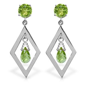ALARRI 2.4 CTW 14K Solid White Gold At The Pier Peridot Earrings