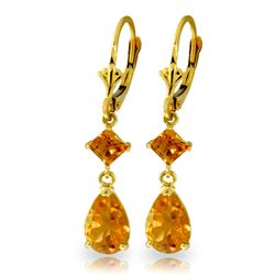 ALARRI 4.5 Carat 14K Solid Gold Beaute Citrine Earrings