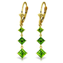 ALARRI 4.79 Carat 14K Solid Gold Chandelier Earrings Peridot