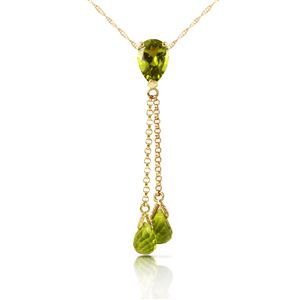 ALARRI 3.75 Carat 14K Solid Gold Necklace Peridot