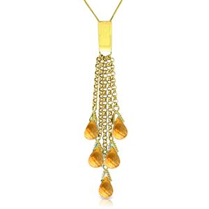 ALARRI 5.8 CTW 14K Solid Gold Enjoyment Citrine Necklace