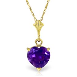 ALARRI 1.15 Carat 14K Solid Gold It's A Date Amethyst Necklace