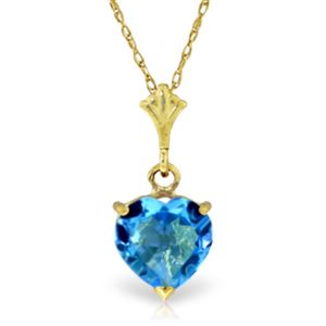 ALARRI 1.15 CTW 14K Solid Gold Paradox Blue Topaz Necklace