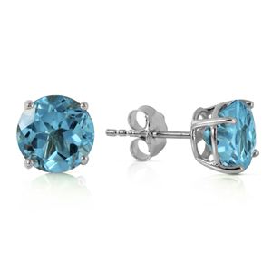 ALARRI 3.1 Carat 14K Solid White Gold Admitting Blue Topaz Earrings