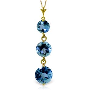 ALARRI 3.6 Carat 14K Solid Gold Bluejay Blue Topaz Necklace