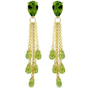 ALARRI 15.5 Carat 14K Solid Gold Playful Peridot Earrings