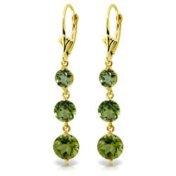 ALARRI 7.2 Carat 14K Solid Gold Rainfall Peridot Earrings