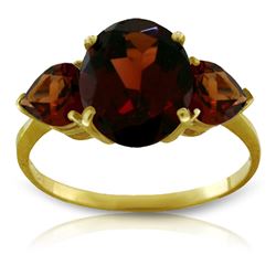 ALARRI 4.1 CTW 14K Solid Gold Simply Garnetlove Garnet Ring